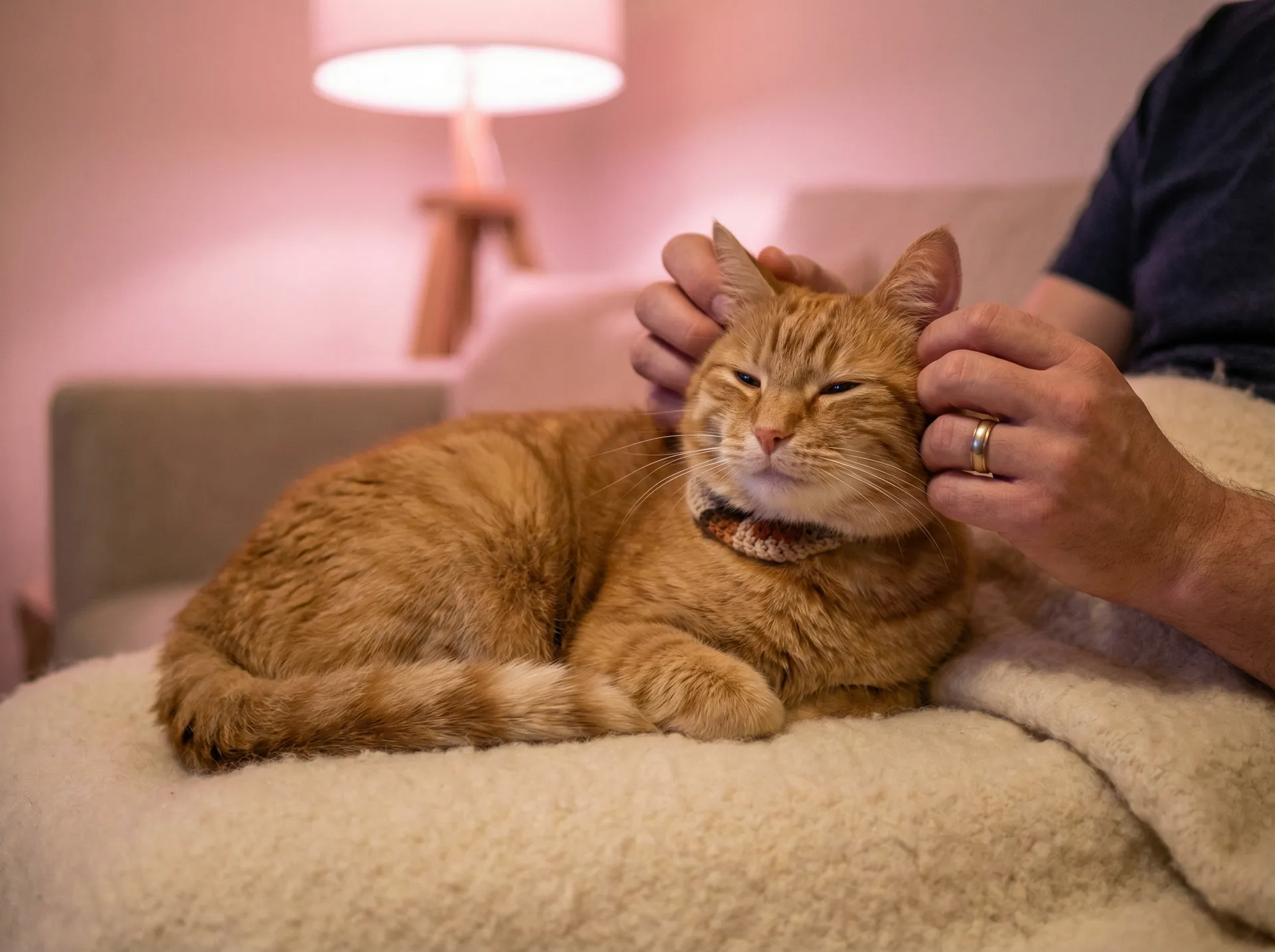 猫咪被温柔抚摸的幸福时刻 - 我做错一题他们就C我一次