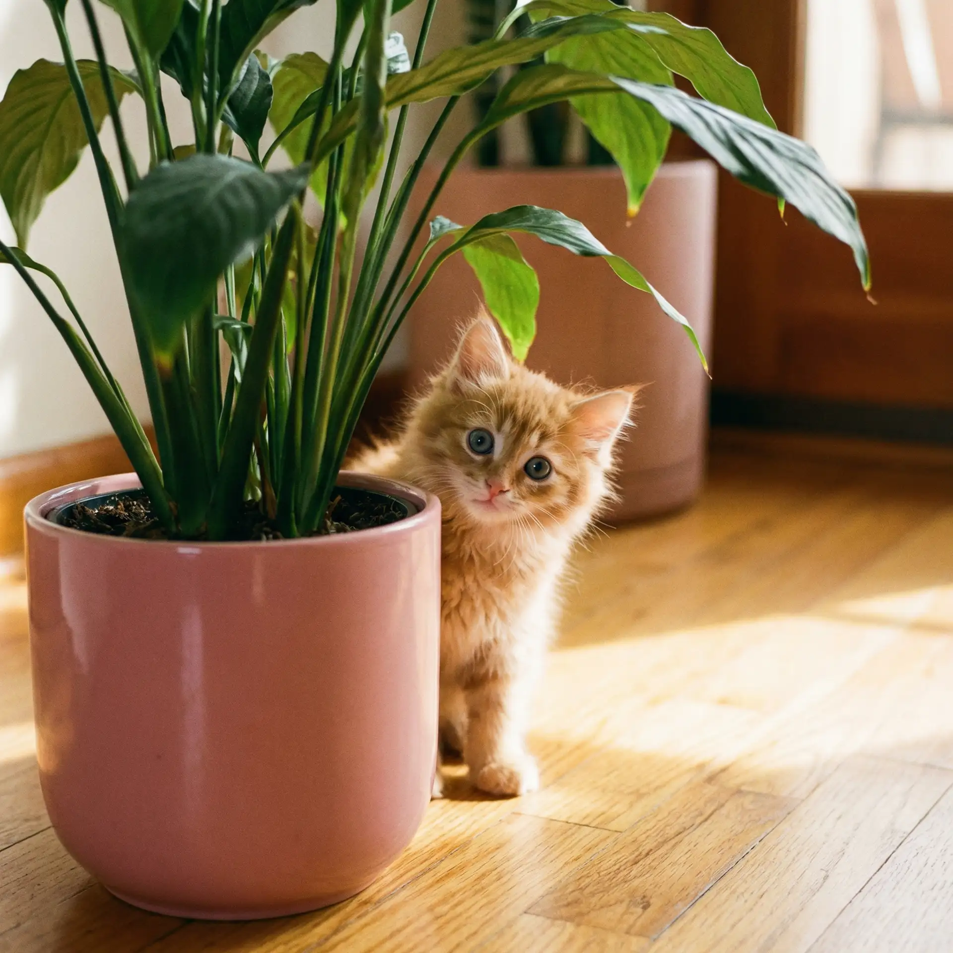 小猫从花盆后探头 - 我做错一题他们就C我一次